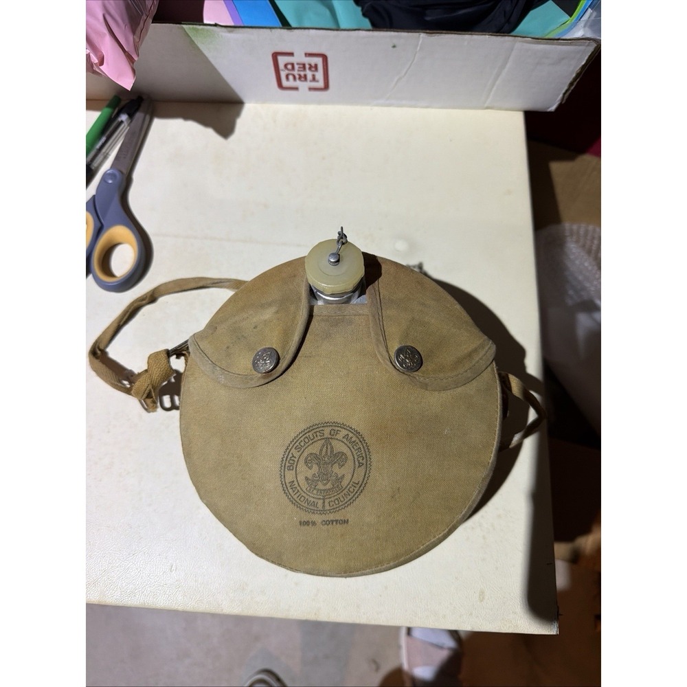 Vintage Regal Boy Scouts Of America Official Canteen with Cover & Strap
